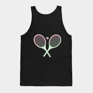 Pastel Ombre Tennis Rackets Tank Top